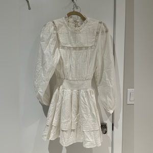 White Cleobella Mini Dress Long Sleeve Small